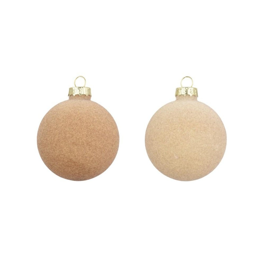 SFERA VETRO FLOCCATO D.8 PANNA